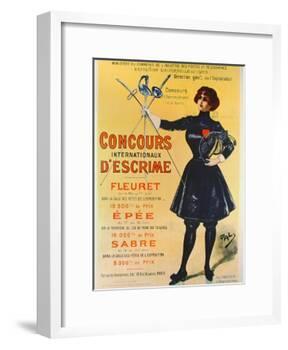 Poster Advertising the International Fencing Competitions, 1900-Pal-Framed Giclee Print