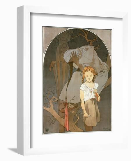 Poster Advertising the Lottery of the Union of South-West Moravia, 1912-Alphonse Mucha-Framed Giclee Print