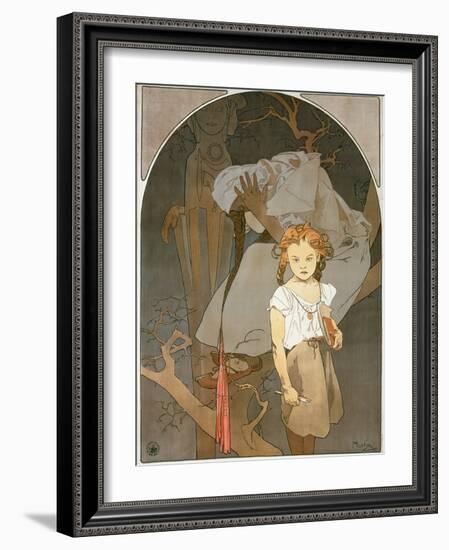 Poster Advertising the Lottery of the Union of South-West Moravia, 1912-Alphonse Mucha-Framed Giclee Print