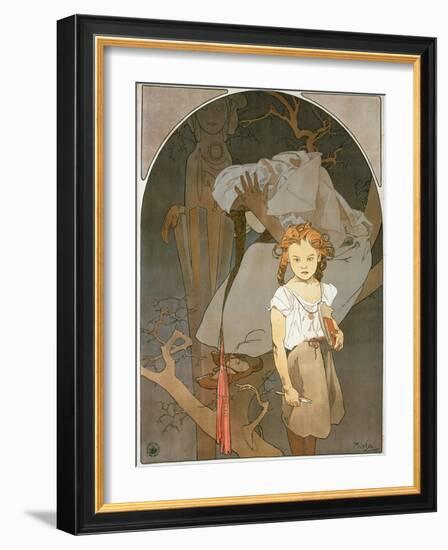 Poster Advertising the Lottery of the Union of South-West Moravia, 1912-Alphonse Mucha-Framed Giclee Print