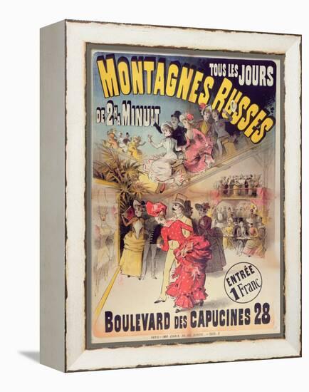 Poster Advertising the 'Montagnes Russes' Roller Coaster in the Boulevard Des Capucines, Paris 1888-French-Framed Premier Image Canvas