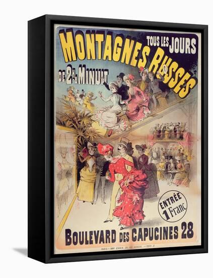 Poster Advertising the 'Montagnes Russes' Roller Coaster in the Boulevard Des Capucines, Paris 1888-French-Framed Premier Image Canvas