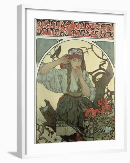 Poster Advertising the Moravian Teachers' Choir, 1911-Alphonse Mucha-Framed Giclee Print