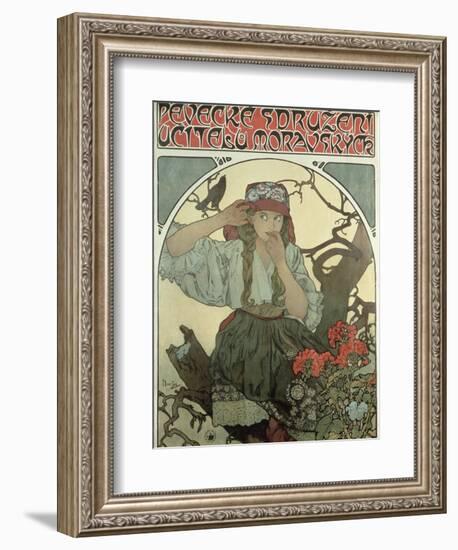 Poster Advertising the Moravian Teachers' Choir, 1911-Alphonse Mucha-Framed Giclee Print