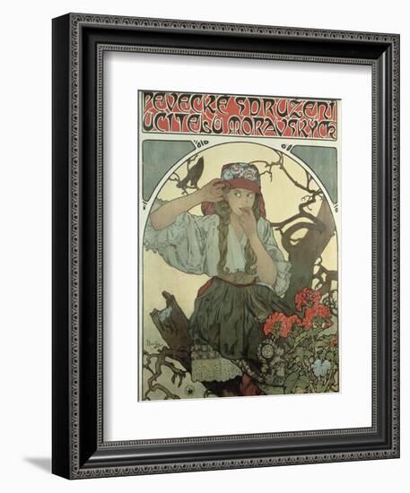 Poster Advertising the Moravian Teachers' Choir, 1911-Alphonse Mucha-Framed Giclee Print