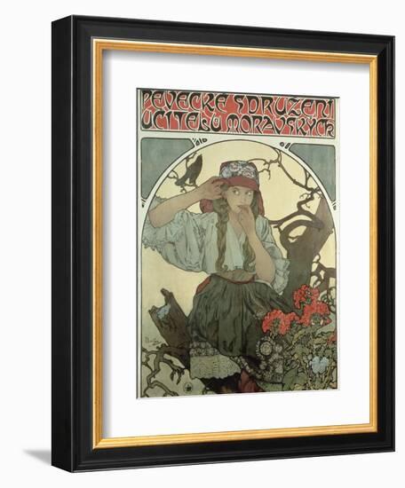 Poster Advertising the Moravian Teachers' Choir, 1911-Alphonse Mucha-Framed Giclee Print