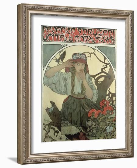 Poster Advertising the Moravian Teachers' Choir, 1911-Alphonse Mucha-Framed Giclee Print