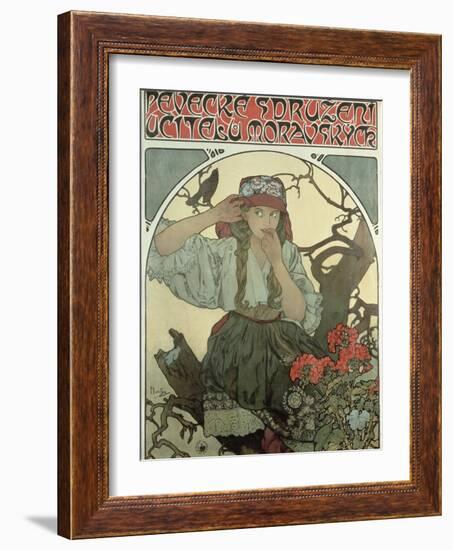 Poster Advertising the Moravian Teachers' Choir, 1911-Alphonse Mucha-Framed Giclee Print