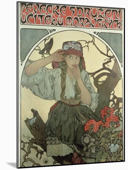 Poster Advertising the Moravian Teachers' Choir, 1911-Alphonse Mucha-Mounted Giclee Print