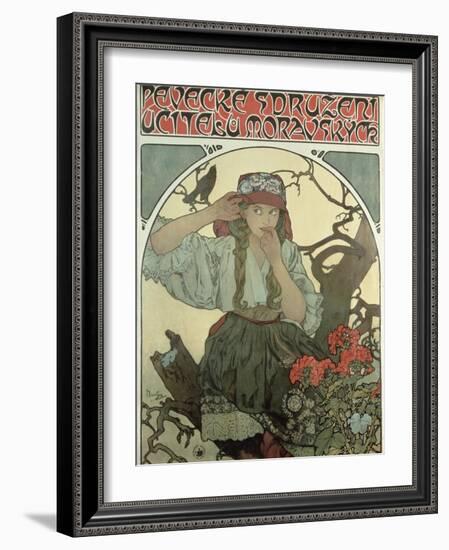 Poster Advertising the Moravian Teachers' Choir, 1911-Alphonse Mucha-Framed Giclee Print