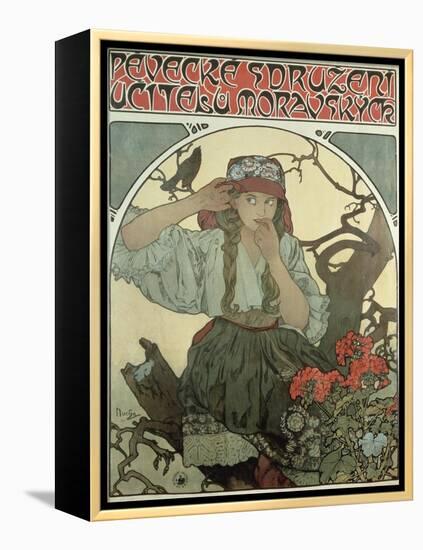 Poster Advertising the Moravian Teachers' Choir, 1911-Alphonse Mucha-Framed Premier Image Canvas