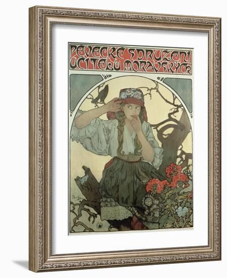 Poster Advertising the Moravian Teachers' Choir, 1911-Alphonse Mucha-Framed Giclee Print