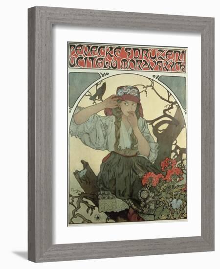 Poster Advertising the Moravian Teachers' Choir, 1911-Alphonse Mucha-Framed Giclee Print