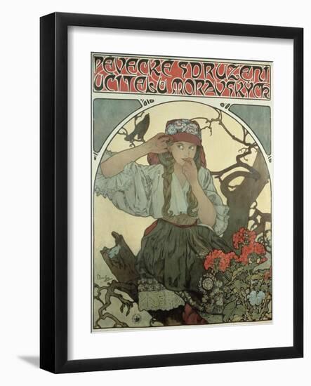 Poster Advertising the Moravian Teachers' Choir, 1911-Alphonse Mucha-Framed Giclee Print