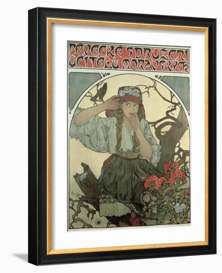 Poster Advertising the Moravian Teachers' Choir, 1911-Alphonse Mucha-Framed Giclee Print