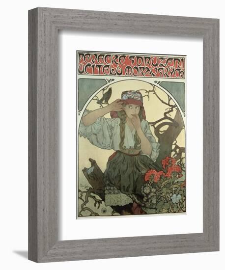 Poster Advertising the Moravian Teachers' Choir, 1911-Alphonse Mucha-Framed Giclee Print