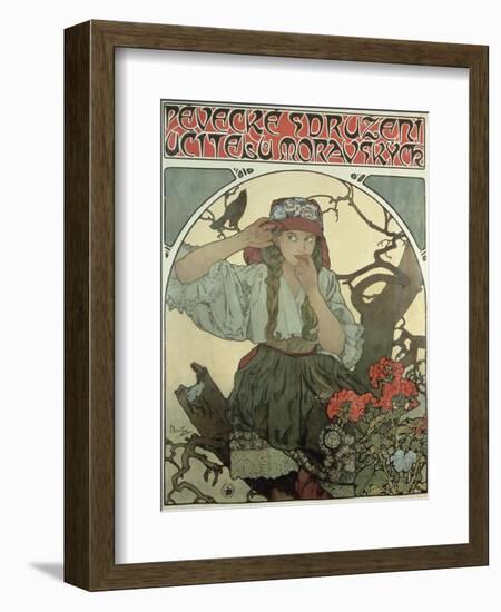 Poster Advertising the Moravian Teachers' Choir, 1911-Alphonse Mucha-Framed Giclee Print