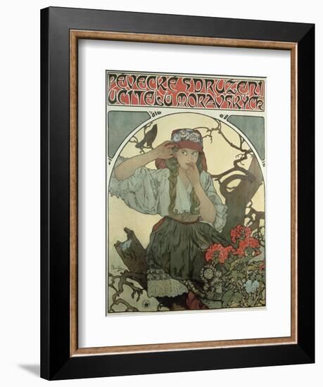 Poster Advertising the Moravian Teachers' Choir, 1911-Alphonse Mucha-Framed Giclee Print