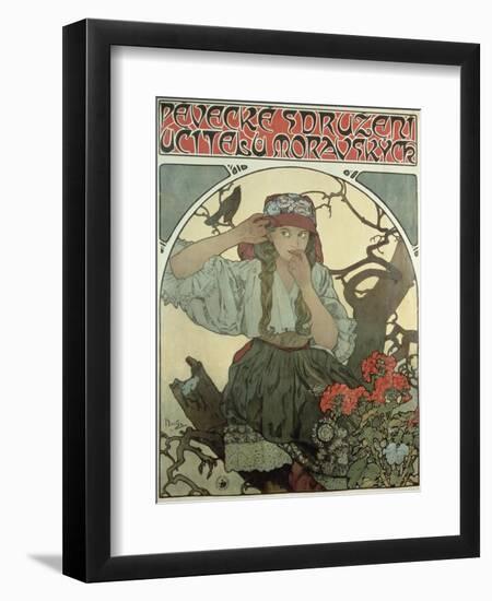 Poster Advertising the Moravian Teachers' Choir, 1911-Alphonse Mucha-Framed Giclee Print