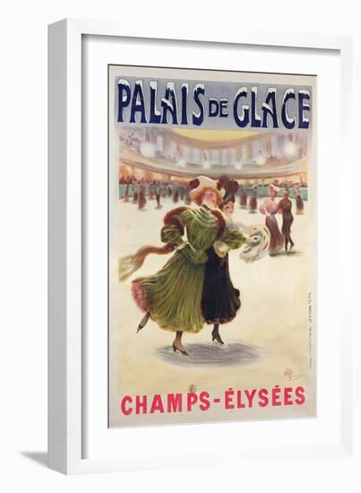 Poster Advertising the Palais De Glace Ice Rink on the Champs-Elysees-Albert Guillaume-Framed Giclee Print