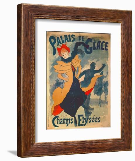 Poster Advertising the Palais De Glace on the Champs Elysees-Jules Chéret-Framed Giclee Print