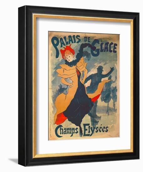 Poster Advertising the Palais De Glace on the Champs Elysees-Jules Chéret-Framed Giclee Print