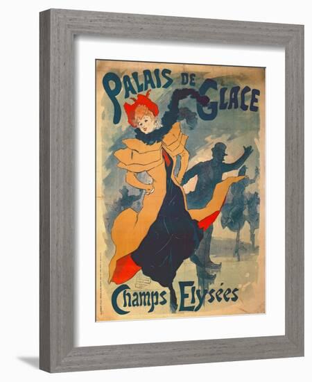 Poster Advertising the Palais De Glace on the Champs Elysees-Jules Chéret-Framed Giclee Print