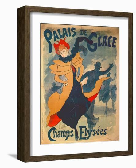 Poster Advertising the Palais De Glace on the Champs Elysees-Jules Chéret-Framed Giclee Print