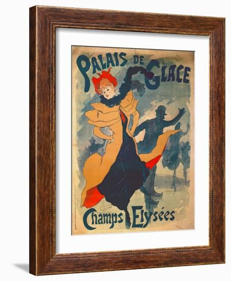 Poster Advertising the Palais De Glace on the Champs Elysees-Jules Chéret-Framed Giclee Print