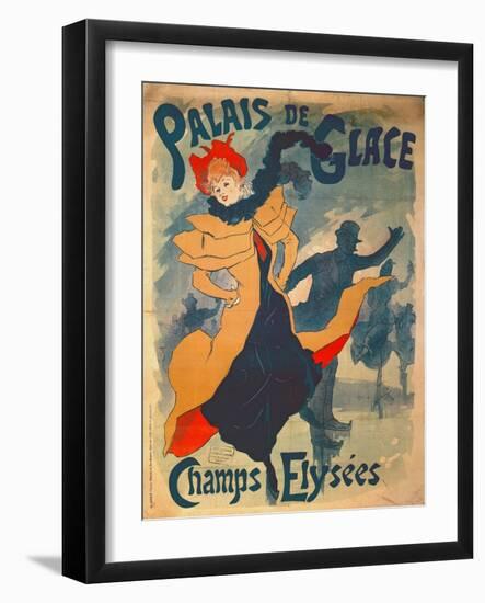 Poster Advertising the Palais De Glace on the Champs Elysees-Jules Chéret-Framed Giclee Print