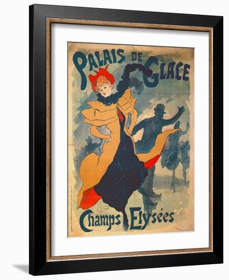 Poster Advertising the Palais De Glace on the Champs Elysees-Jules Chéret-Framed Giclee Print