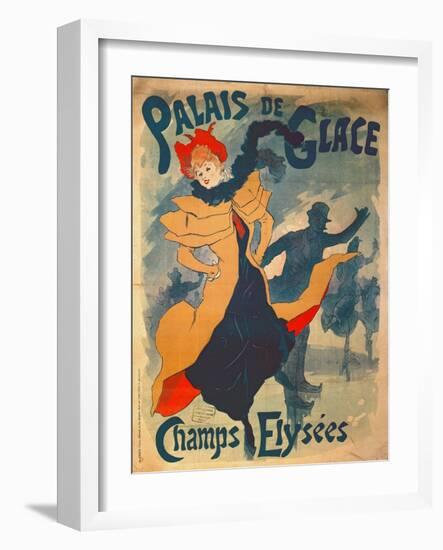 Poster Advertising the Palais De Glace on the Champs Elysees-Jules Chéret-Framed Giclee Print