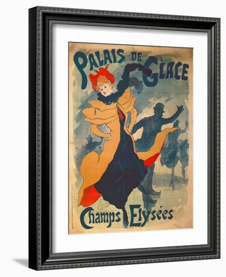 Poster Advertising the Palais De Glace on the Champs Elysees-Jules Chéret-Framed Giclee Print