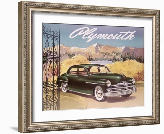 Poster Advertising the Plymouth Special De Luxe Sedan, 1950-null-Framed Giclee Print