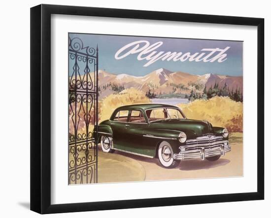 Poster Advertising the Plymouth Special De Luxe Sedan, 1950-null-Framed Giclee Print