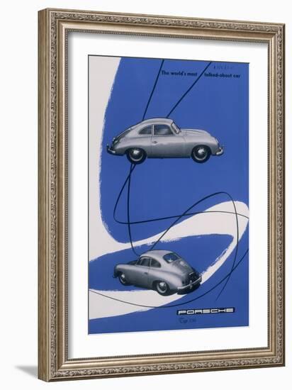 Poster Advertising the Porsche 356, 1955-null-Framed Giclee Print