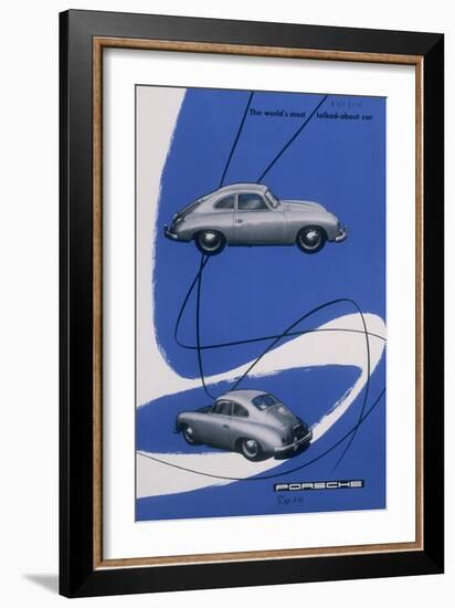 Poster Advertising the Porsche 356, 1955-null-Framed Giclee Print