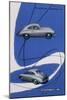 Poster Advertising the Porsche 356, 1955-null-Mounted Giclee Print