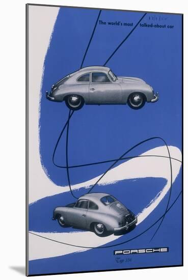 Poster Advertising the Porsche 356, 1955-null-Mounted Giclee Print