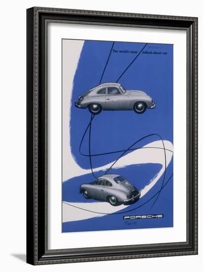 Poster Advertising the Porsche 356, 1955-null-Framed Giclee Print