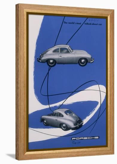 Poster Advertising the Porsche 356, 1955-null-Framed Premier Image Canvas