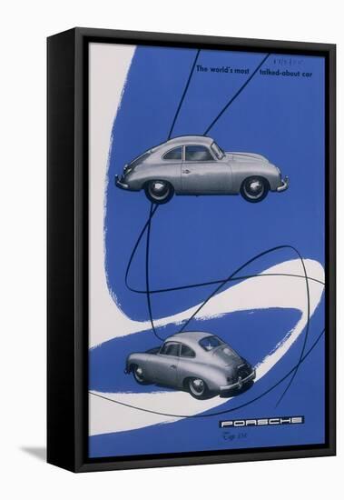 Poster Advertising the Porsche 356, 1955-null-Framed Premier Image Canvas