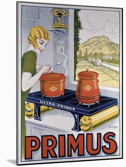 Poster Advertising the Primus Hob, Printed by Dampenon and Elarue-French School-Mounted Giclee Print