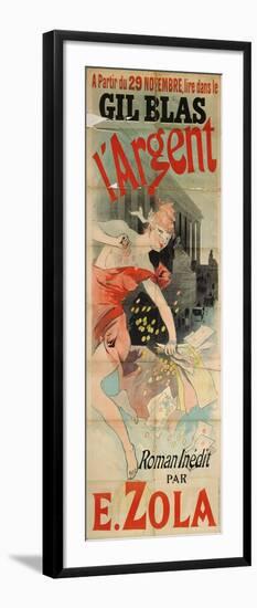 Poster Advertising the Publication of L'Argent by Emile Zola-Jules Chéret-Framed Giclee Print