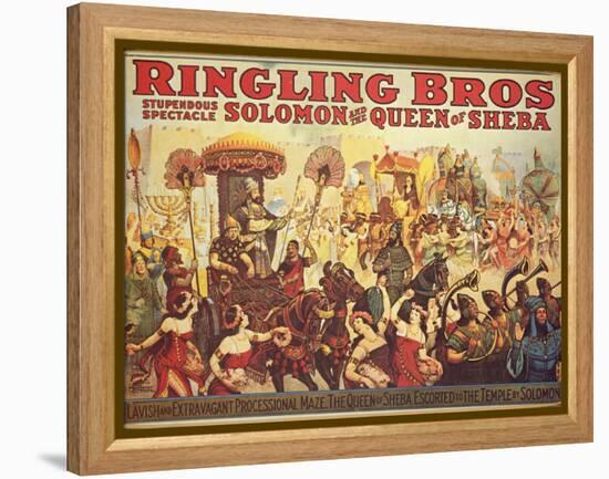 Poster Advertising the 'Ringling Bros.' Circus, c.1900-American School-Framed Premier Image Canvas