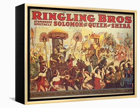 Poster Advertising the 'Ringling Bros.' Circus, c.1900-American School-Framed Premier Image Canvas