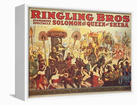 Poster Advertising the 'Ringling Bros.' Circus, c.1900-American School-Framed Premier Image Canvas