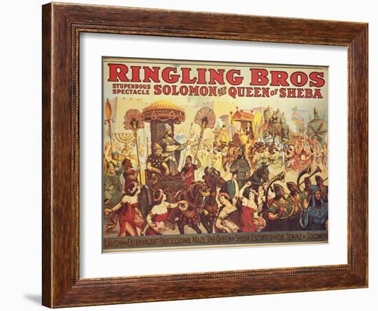 Poster Advertising the 'Ringling Bros.' Circus, c.1900-American School-Framed Giclee Print