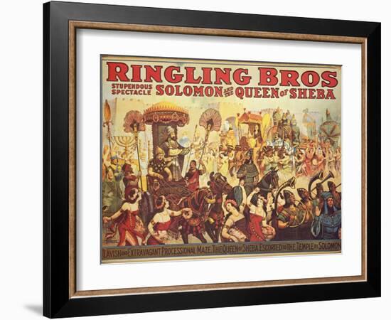 Poster Advertising the 'Ringling Bros.' Circus, c.1900-American School-Framed Giclee Print