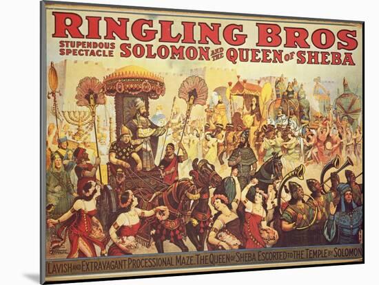 Poster Advertising the 'Ringling Bros.' Circus, c.1900-American School-Mounted Giclee Print